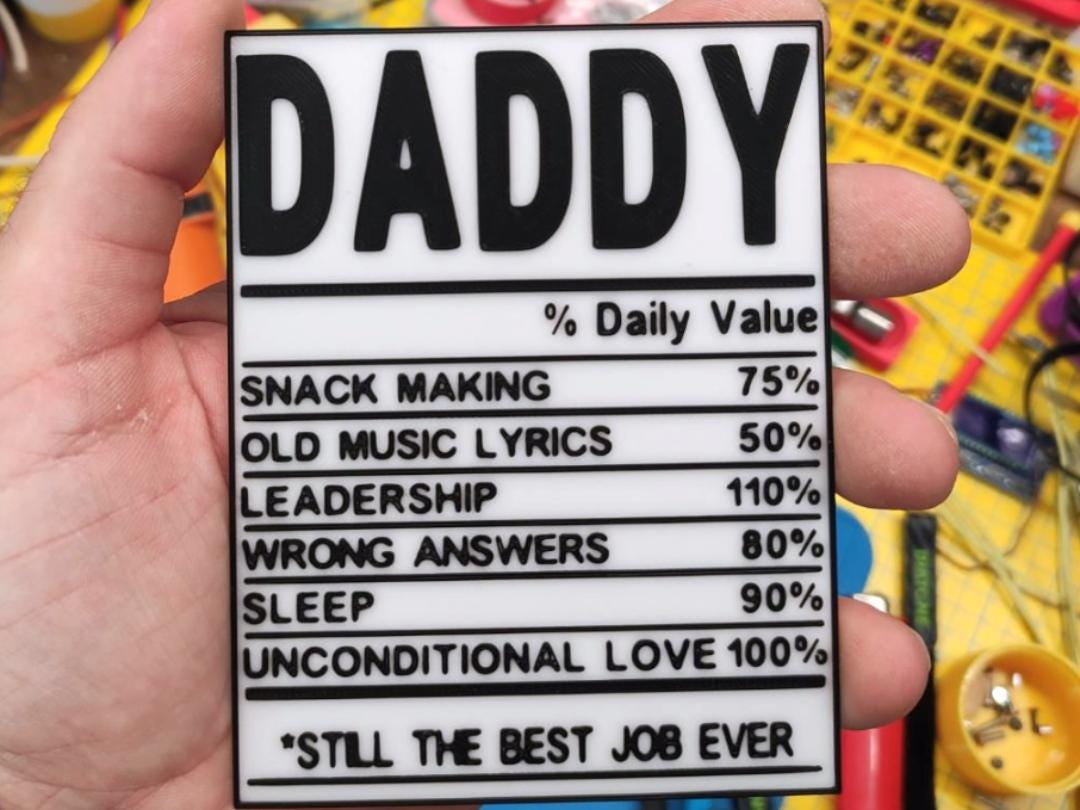 Father’s Day Keychain or Magnet for Dad | 3D Printed Dad Gift | Best Dad Ever | Funny & Sentimental Gift for Father