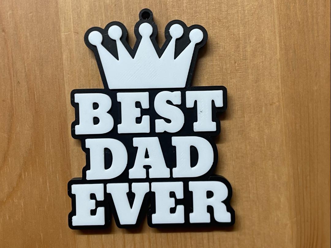 Father’s Day Keychain or Magnet for Dad | 3D Printed Dad Gift | Best Dad Ever | Funny & Sentimental Gift for Father