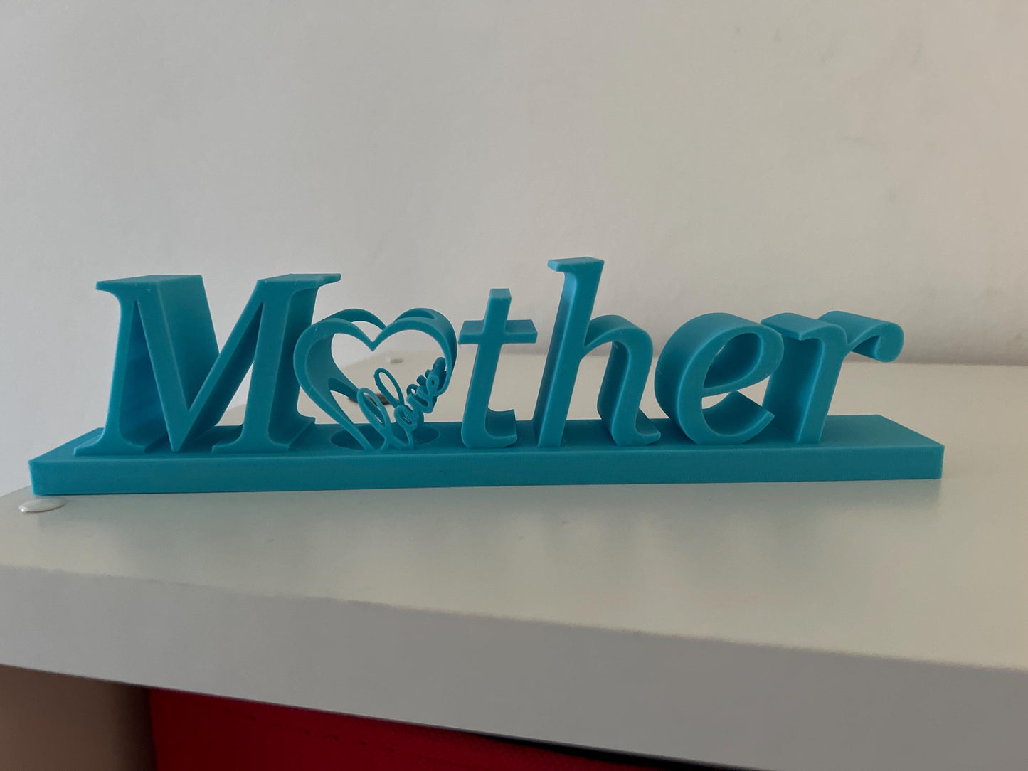 Personalized 3D Printed Mother’s Day Gift | Mom Mama Decor | Floral Heart Sign | Custom Mother Gift
