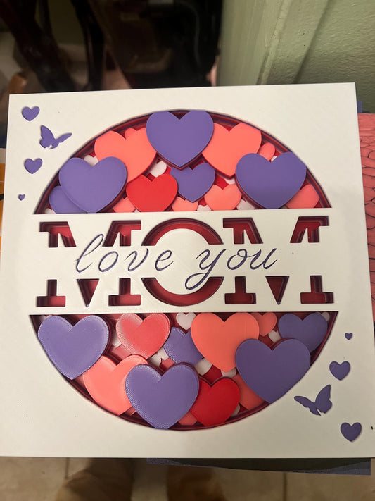 Personalized 3D Printed Mother’s Day Gift | Mom Mama Decor | Floral Heart Sign | Custom Mother Gift