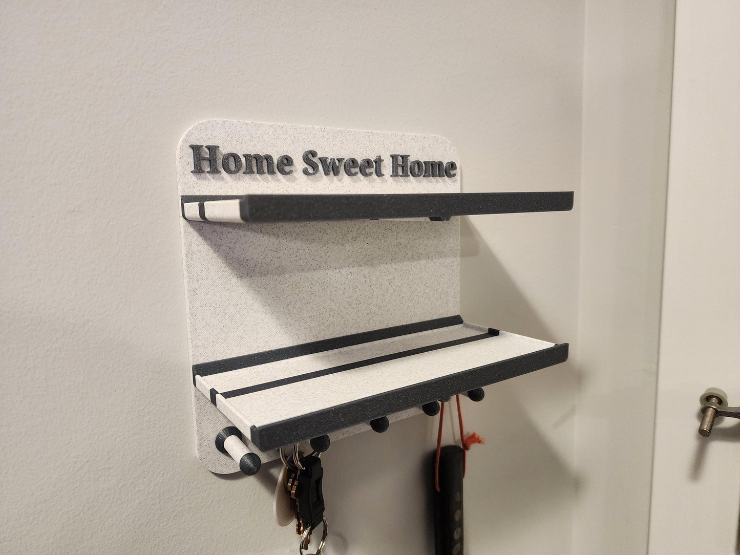 Custom CWall Mounted Key Holder with Shelf | 3D Printed Entryway Organizer | Modern Home Key Rack | Housewarming Gift