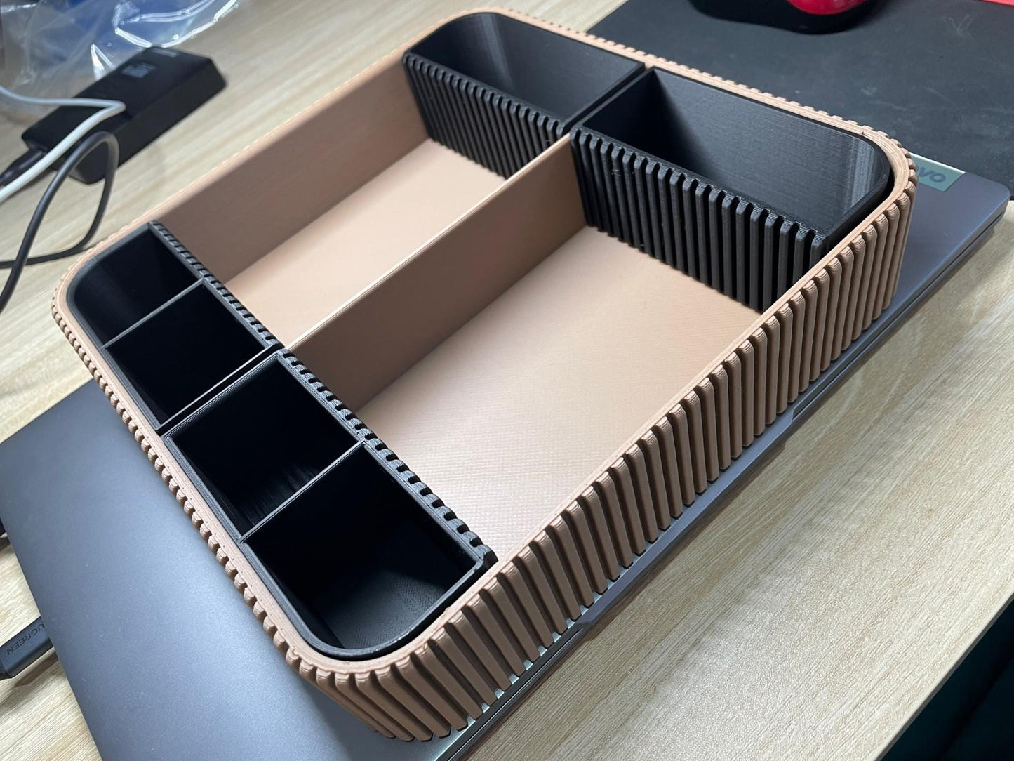 3D Printed Bathroom & Makeup Organizer | Modern Vanity Storage Tray | Desk, Office or Cosmetic Holder | Minimal Home Organization