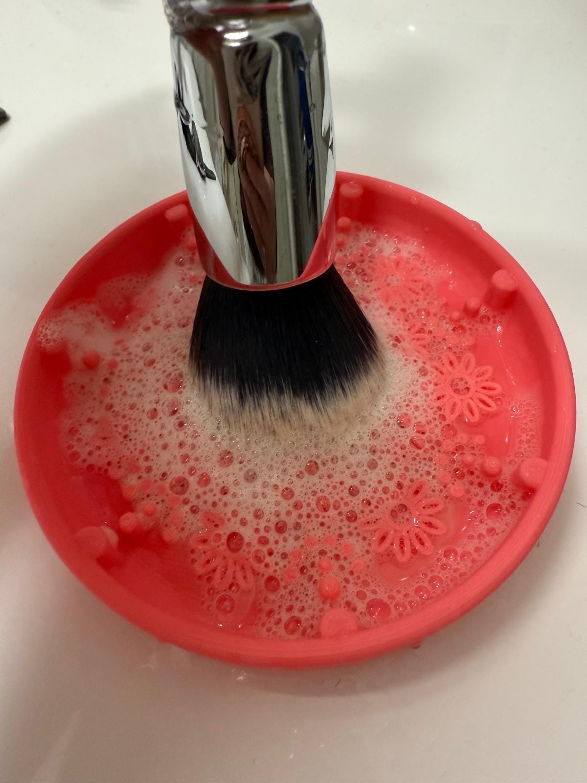 3D Printed Makeup Brush Cleaner Bowl | Cosmetic Brush Washing Bowl | Gift for Makeup Lovers | Bathroom Vanity Tool