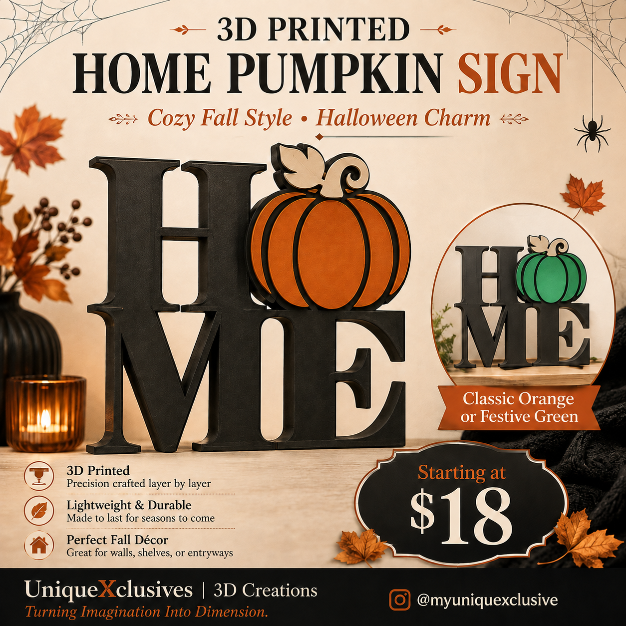 HOME Pumpkin Wall Décor Sign