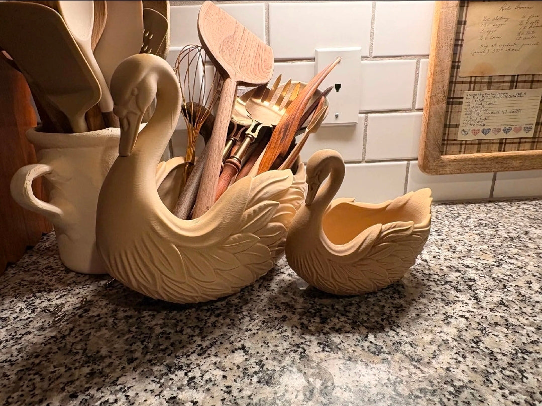 Elegant Swan Utensil Holder