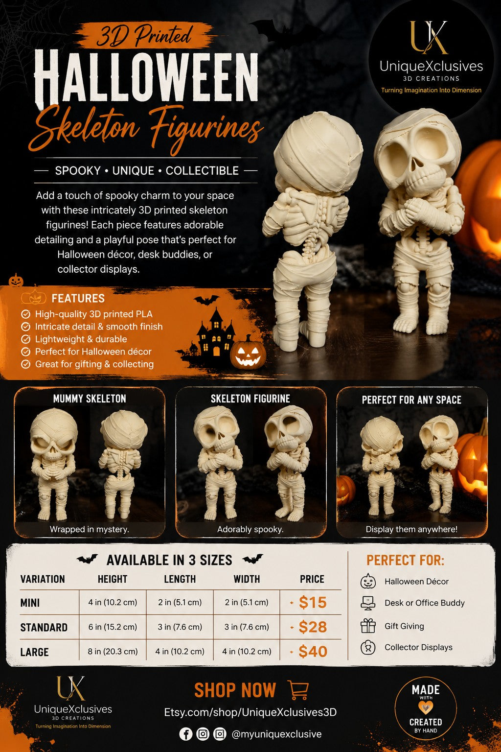 Boo Bones– Spooky Little Mummy Skeleton Buddy