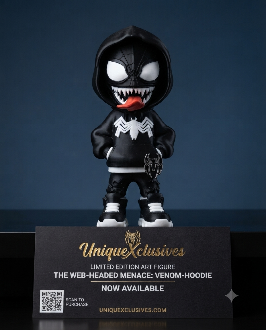 3D Printed Spider-Verse Inspired Hooded Collectible Figure | Miles Inspired, Gwen Inspired & Shadow Symbiote Variant | Gamer Desk Decor | Superhero Fan Gift | Handmade Display Statue